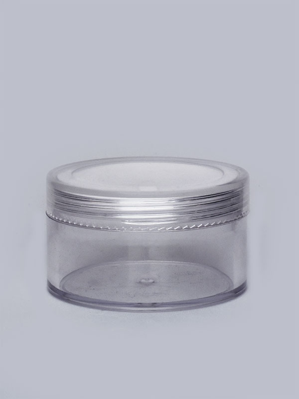 50 GM Clear SAN Cream Jar with Lid and Transparent ABS Cap